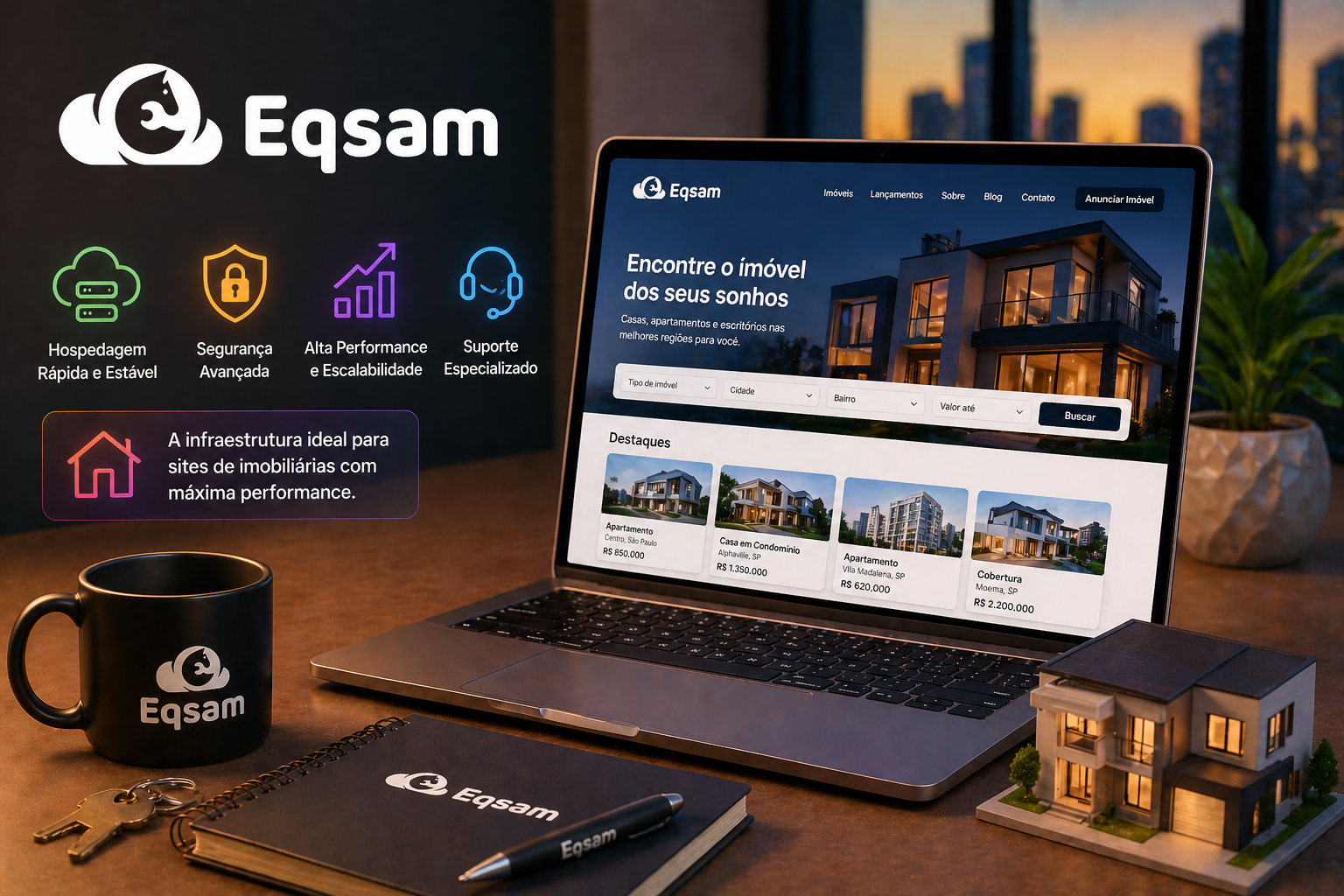 Hospedagem para Sites de Imobiliária: Eqsam e Performance